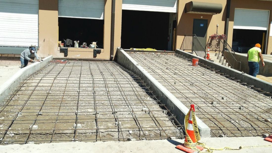 Loading dock ramp rebuilt and reinforced